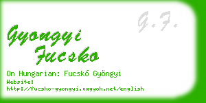 gyongyi fucsko business card