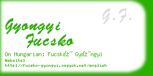 gyongyi fucsko business card